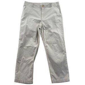 Loft Womens Pants Size 12 Beige Pecfect Straight High Rise Trouser Flat Front